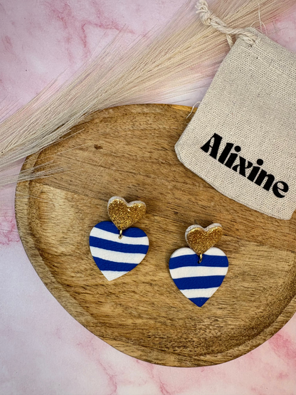 Les Paloma - Boucles d'oreilles Cœurs "Pop & Paillettes"